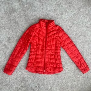 Athleta Women's Vibrant Orange Puffer Jacket